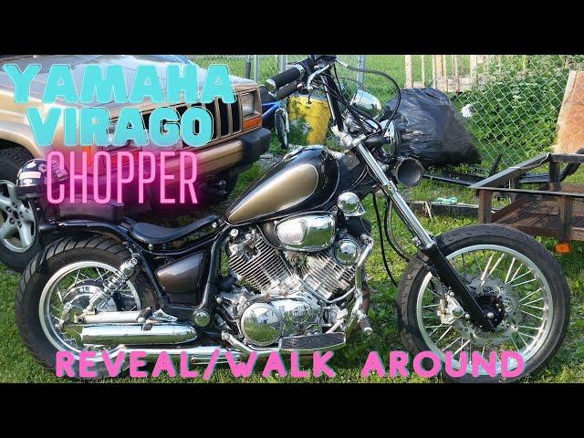 Yamaha Virago XV 750 chopper 1994 final reveal and walk around