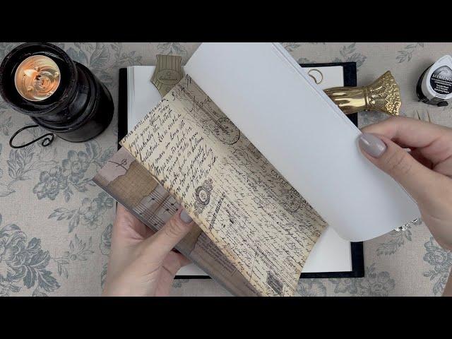 ASMR 감성이 스며든 빈티지 다이어리 꾸미기│감성다꾸│빈티지다꾸│Decorating vintage journal│4K