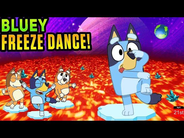 Bluey Freeze Dance -  Floor is Lava - Danny Go! - Bluey Floor Is Lava - Brain Breaks For Kids