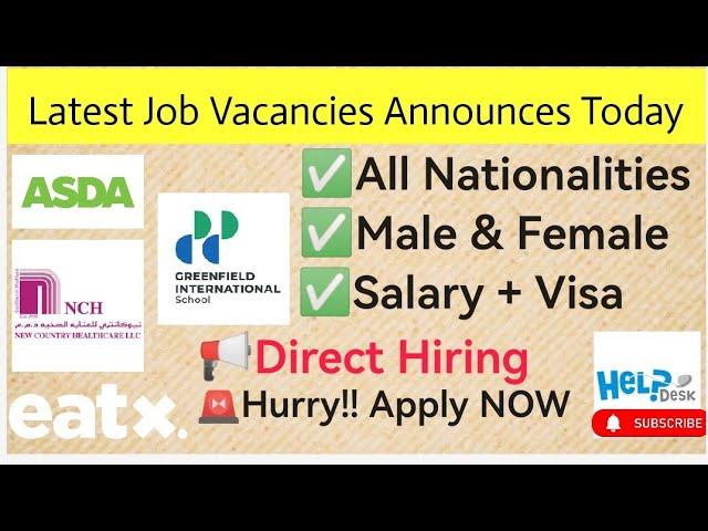 Latest Different Companies Job Vacancies announced Today  || Dxb helpdesk || Dubai jobs || Uae Jobs