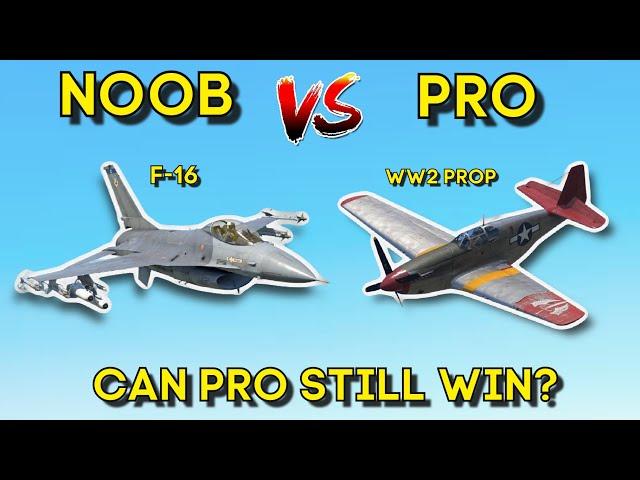 NOOB in F-16 VS PRO in Lower BR Plane - Pro Wins, Plane Gets Worse - WAR THUNDER