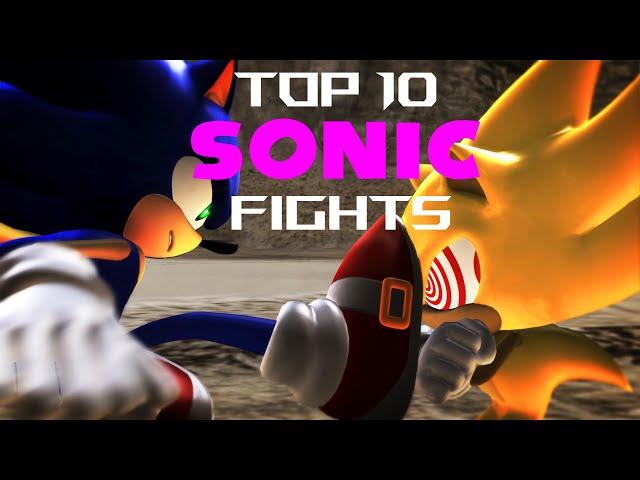 Top 10 Sonic Fights - Animated By GROOVY[K]2000