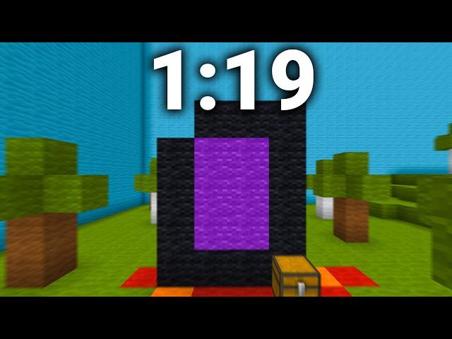 Minecraft Free Edition Speedrun WORLD RECORD (1:19)