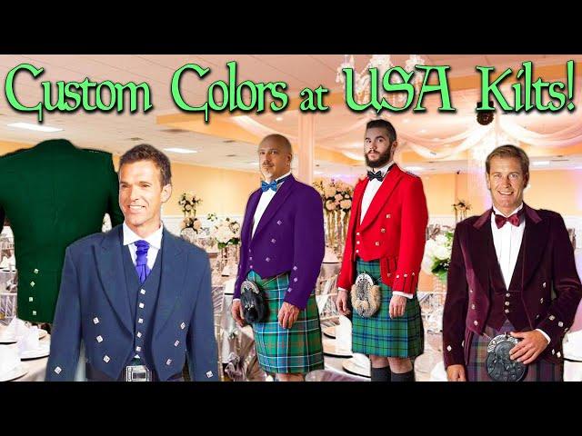 Custom Kilt Jacket Colors for Highland Dress - USA Kilts