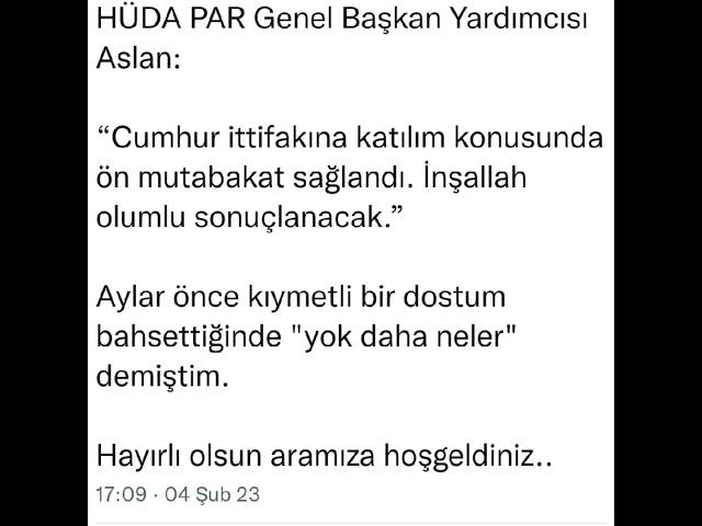 HÜDA PAR: Cumhur ittifakına katılım #erdoğan #hüdapar #cumhurittifakı