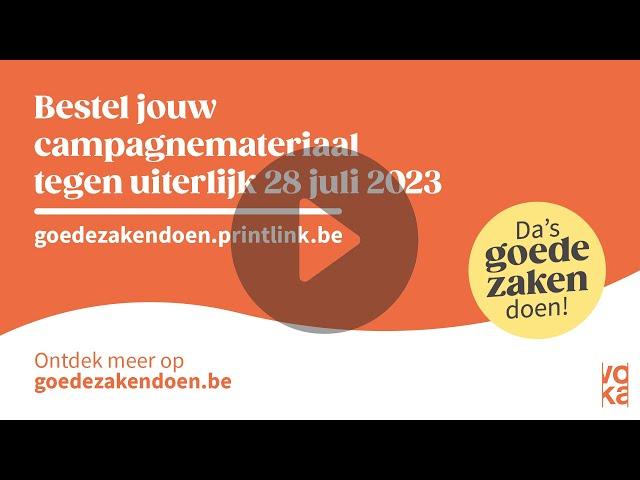 18.000 ondernemingen doen goede zaken - Bestel jouw GRATIS campagnemateriaal