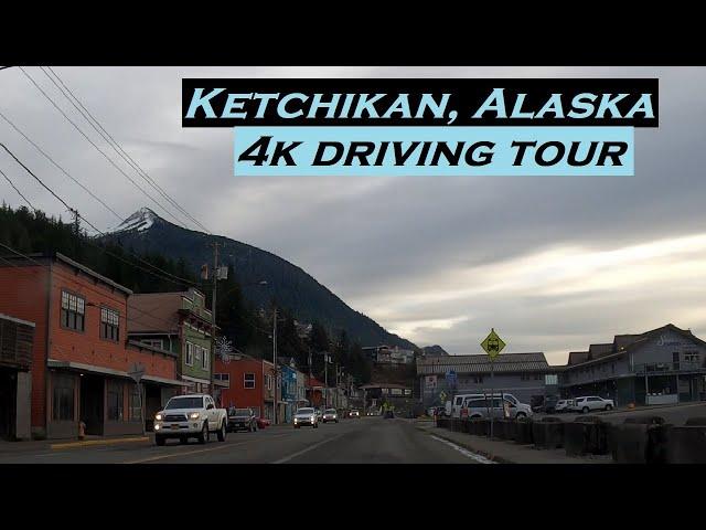 Ketchikan, Alaska | 4k Driving Tour | Saxman Totem Park