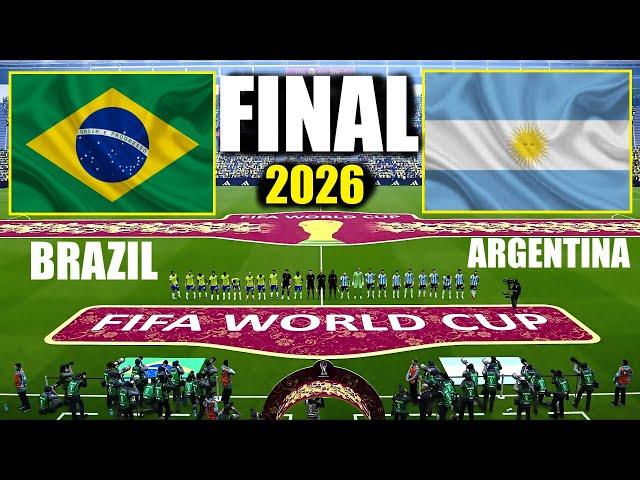 BRASIL X ARGENTINA - FINAL COPA DO MUNDO 2026 PARTIDA COMPLETA EFOOTBALL TODOS OS GOLS E DESTAQUES