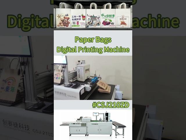 Paper bag printing machine CSJ210ZD automatic Kraft carriers digital printing machine