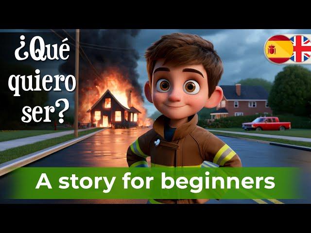 START LEARNING SPANISH with a Simple Story (My Professions)