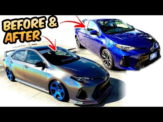 INSANE TRANSFORMATION Before & After Mods 2017 Corolla SE  1 year process