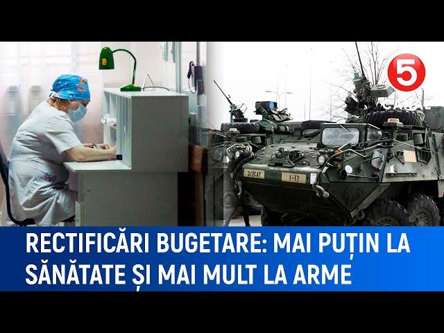 Rectificări bugetare. Mai puțin la sănătate și mai mult la arme