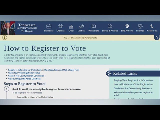 Monday was the last day to register to vote in Tennessee for the November election