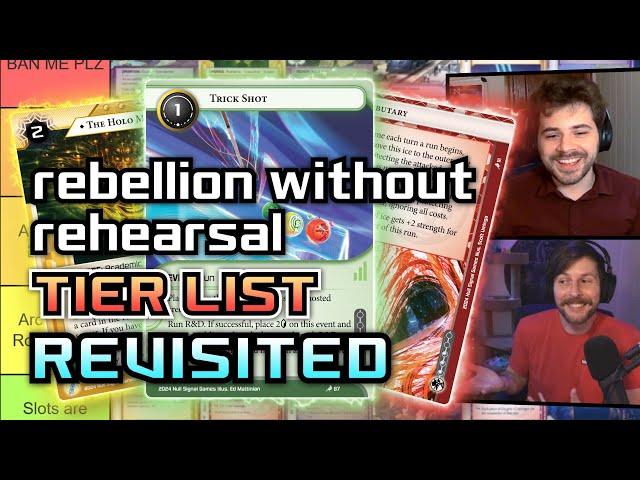 Four Months Later, the Rebellion Without Rehearsal Tier List - with YsengrinSC - Android: Netrunner