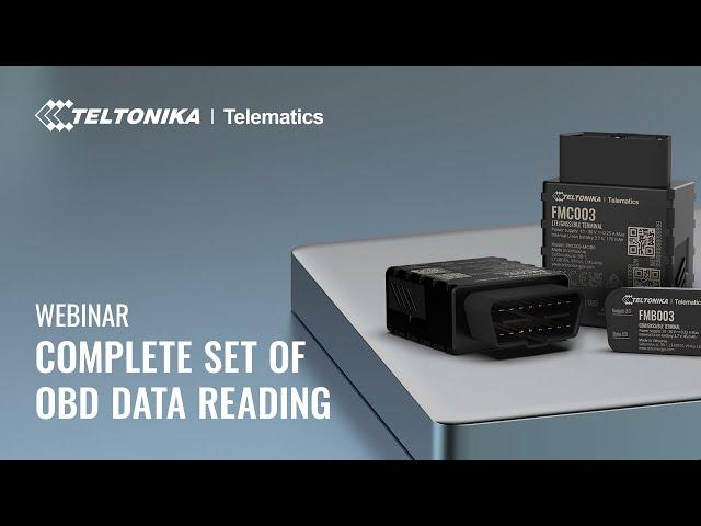 Webinar | Complete Set of OBD Data Reading | Teltonika