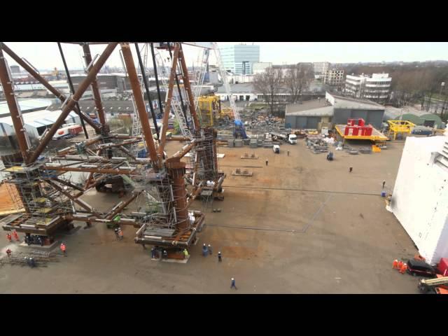 Timelapse Building a JACKET GDF SUEZ E&P Nederland / HSM OFFSHORE YARD