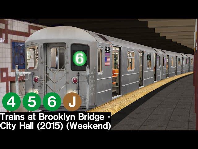 OpenBVE Virtual Railfanning: 4, 5, 6 and J Trains at Brooklyn Bridge (2015) (Weekend)