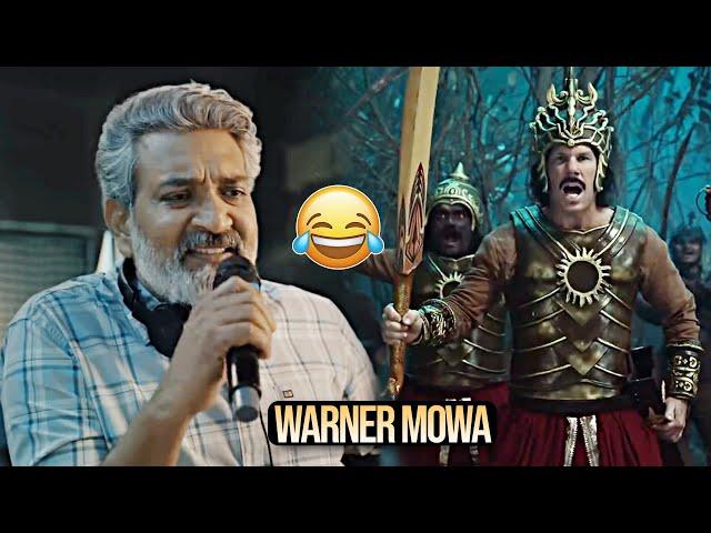 SS Rajamouli and David Warner Hilarious Video | David Warner Shooting Ad With SS Rajamouli