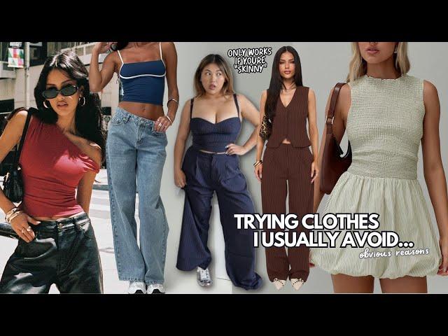 TRYING CLOTHES I USUALLY STAY AWAY FROM… 