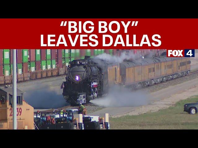 Union Pacific's Big Boy steam locomotive leaves Dallas