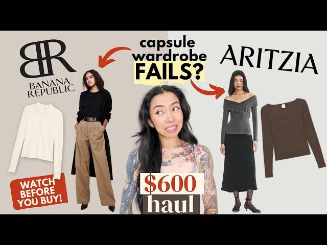 Capsule Wardrobe Haul Gone WRONG: Banana Republic & Aritzia Regrets