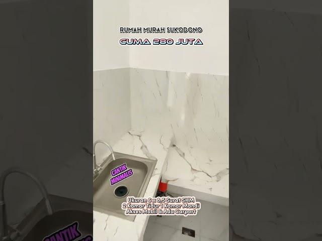 Rumah Ready Sukodono 280 Juta. SHM. Jalan 4 meter.  Siap Ditempati