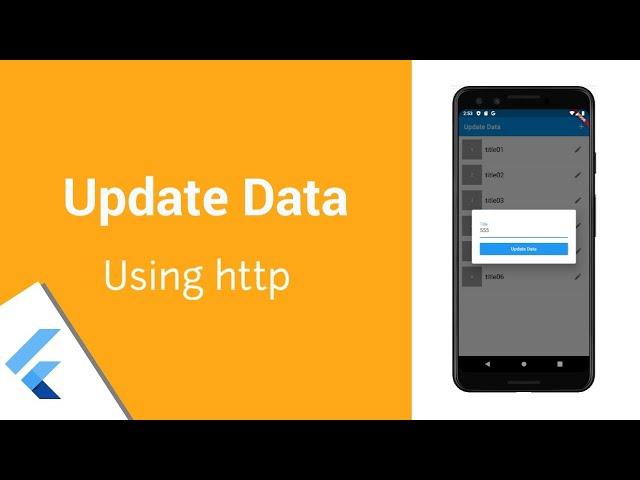 Flutter - Update data to the database | Update data using http tutorial