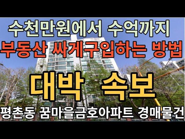 안양 평촌꿈마을금호아파트 경매물건 수천만원에서 수억까지 부동산 싸게구입하는 방법 단기간에 연봉 몇배 수익가능 대출70%가능