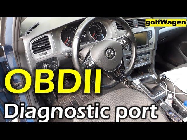 VW Golf 7 OBD2 Diagnostic port location