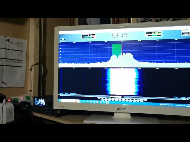 kenwood ts450s with water fall power SDR IF software working lovey