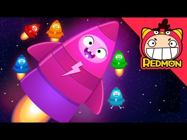 Five little rockets went out one day | Super songs | Nursery rhymes | rocket song | REDMON