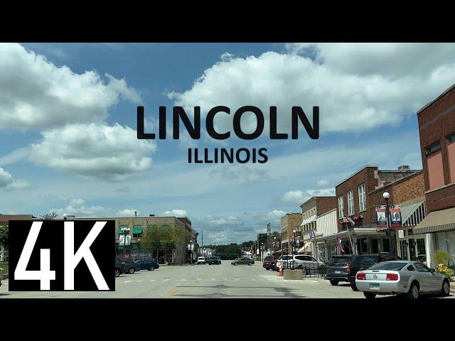 Road Tour of Lincoln, Illinois in 4K - Driving in Lincoln, IL - Downtown Lincoln IL - Road Trip