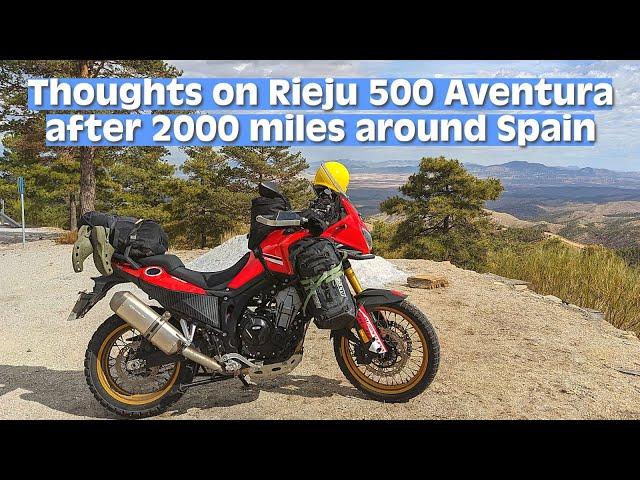 Rieju Spain 500 Aventura - Thoughts after 2000 miles around Spain