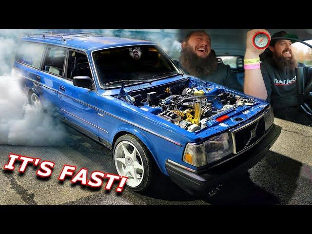 We Forced our Friend to Turn Up the BOOST on his TURBO LFX Volvo Wagon!