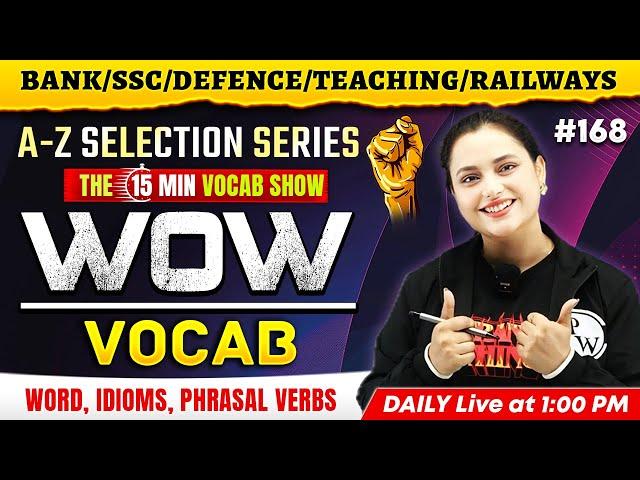 WOW VOCAB | English Vocabulary for All Competitive Exams | by Rupam Ma'am #168