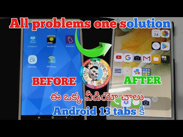 Android 13 tabs blue screen to normal all apps working Android 13 tabs