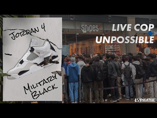 TOTALE ESKALATION BEI SNIPES IN STORE PICK UP AIR JORDAN 4 MILITARY BLACK - LIVE COP & UNBOXING