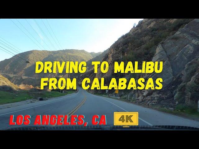 [4K] Driving CALABASAS to MALIBU - Santa Monica Mountains - Los Angeles, California, Los Virgenes Rd