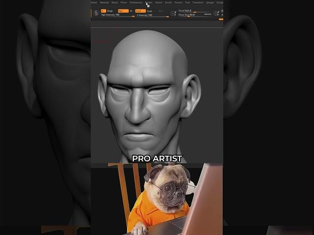 Noob VS pro artist 3D #zbrush #maya #blender