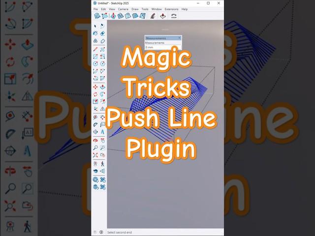 Parametric Modeling / Push Line Trick in SketchUp #sketchup  #shorts