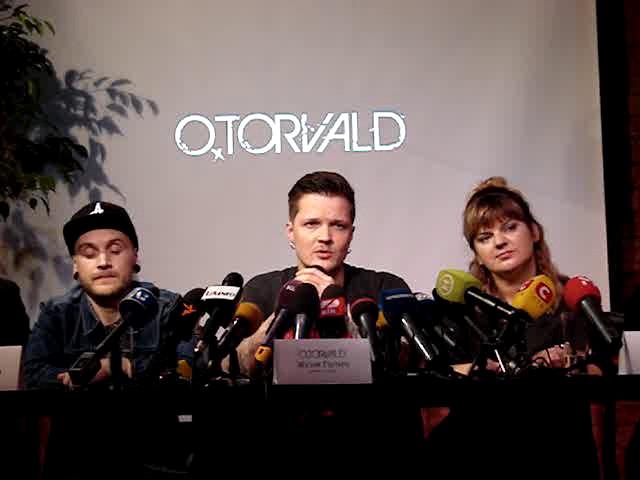 O'TORVALD и Женя Галич на пресс-конференции в Бармен Диктат