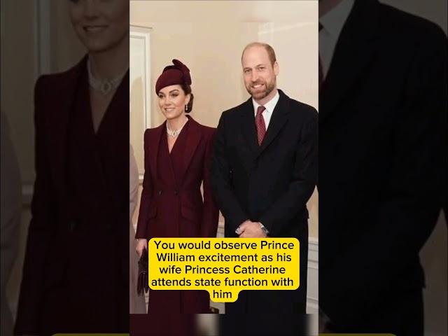 Prince William's enthusiasm is priceless as Princess Catherine joins him welcoming the Qatari Royals