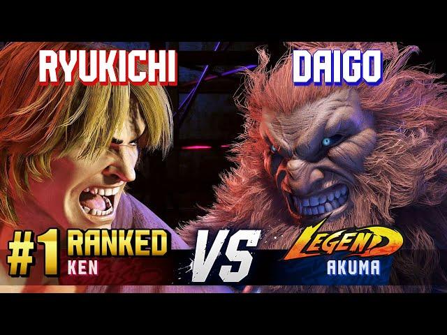 SF6 ▰ RYUKICHI (#1 Ranked Ken) vs DAIGO (Akuma) ▰ High Level Gameplay