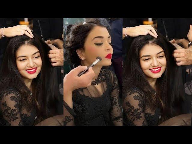 Aishwarya rai Bachchan getting ready for L’Oréal fashion week ramp walk with aradhya bachchan