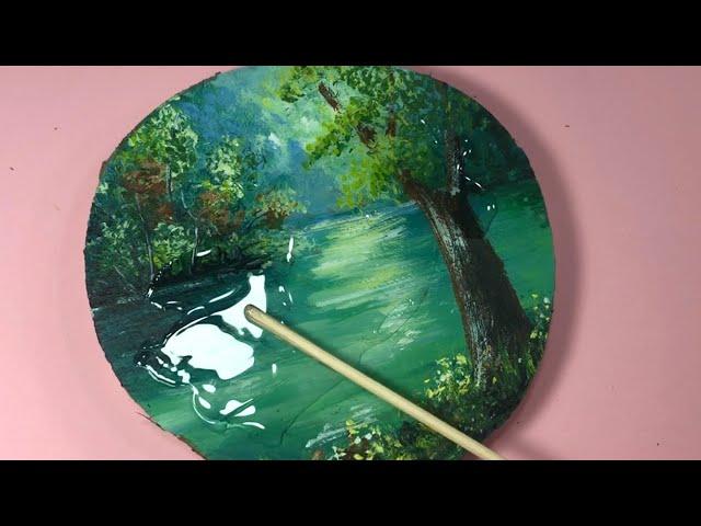 Acrylic Painting with Resin Step by Step/ Easy Tutorial Professional and Creative Finish