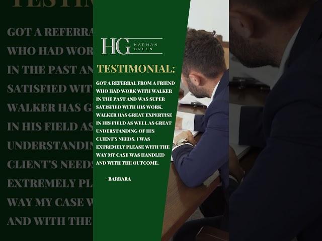 Testimonial #ClientTestimonial #SatisfiedClient #LegalExpertise #ClientSatisfaction #HarmanGreenPC