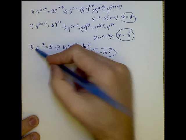 SOLVE EXPONENTIAL AND LOGARITHMIC EQUATIONS