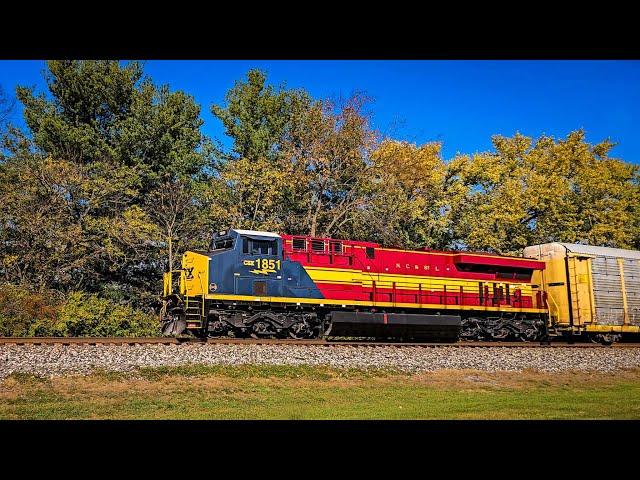 CSX Heritage Locomotives Roaring Through and Other Fast CSX Freight Trains