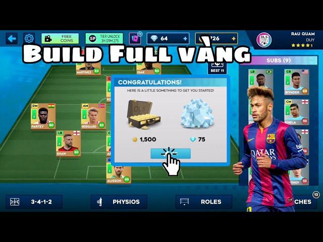 DLS24 | Build đội hình Full vàng trong DLS24.