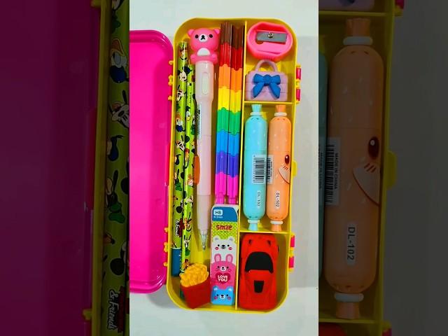 Ultimate Pencil Case With filling Stationery, Geometry Box #filling #stationery #pencilcase #shorts